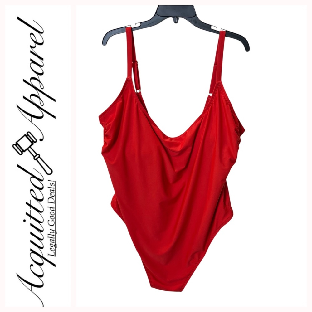 Wild Fable Red One Piece Swim Bathing Suit 26